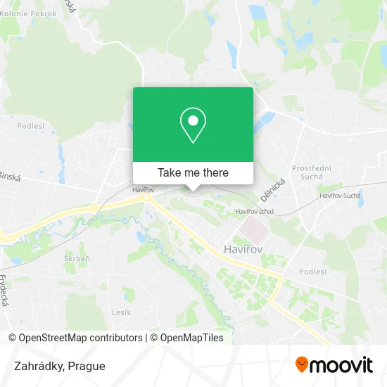 Карта Zahrádky