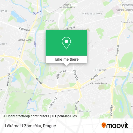 Карта Lékárna U Zámečku