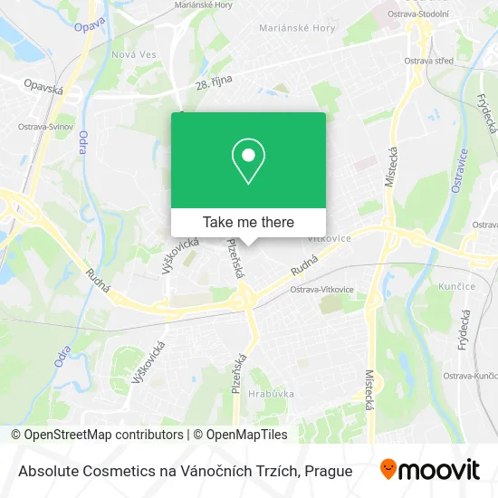 Absolute Cosmetics na Vánočních Trzích map