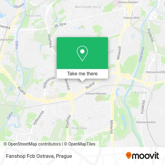 Fanshop Fcb Ostrava map