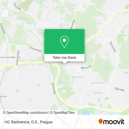 Карта HC Radvanice, O.S.