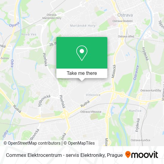 Карта Commex Elektrocentrum - servis Elektroniky