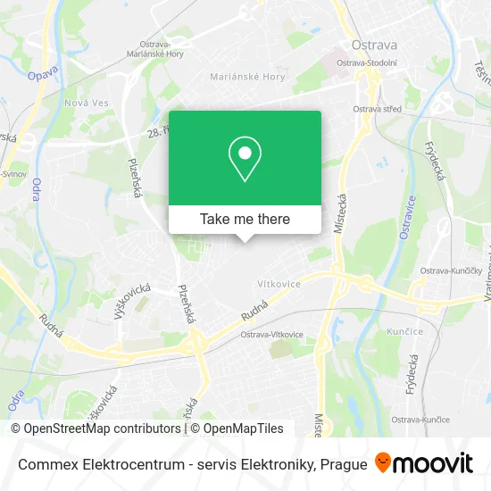 Карта Commex Elektrocentrum - servis Elektroniky