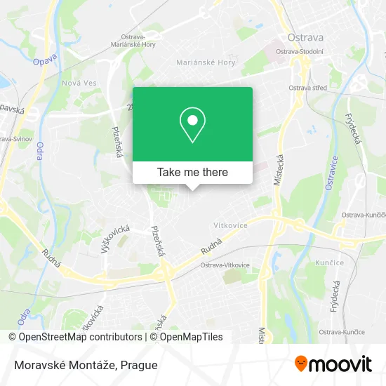 Карта Moravské Montáže