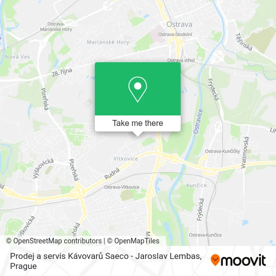 Карта Prodej a servis Kávovarů Saeco - Jaroslav Lembas