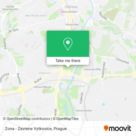 Карта Zona - Zavrene Vytkovice