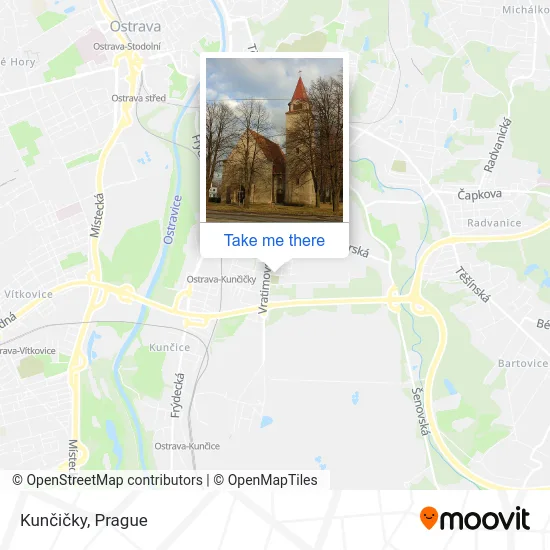 Kunčičky map