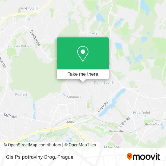 Карта Gls Ps potraviny-Drog