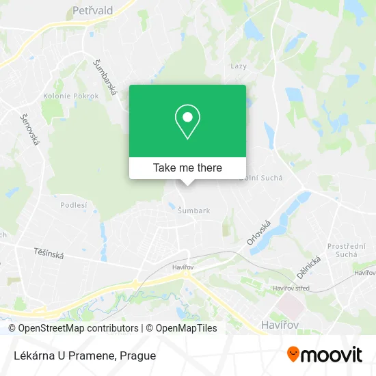Карта Lékárna U Pramene