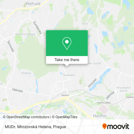 Карта MUDr. Mrozovská Helena