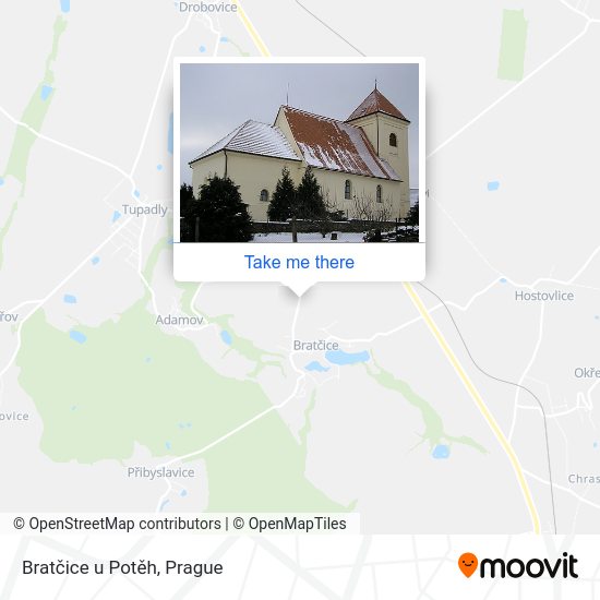 Карта Bratčice u Potěh
