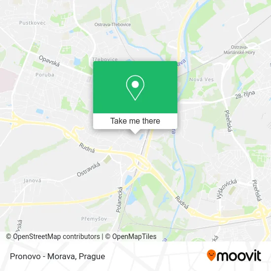 Карта Pronovo - Morava