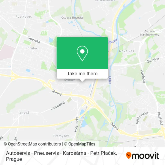 Карта Autoservis - Pneuservis - Karosárna - Petr Plaček