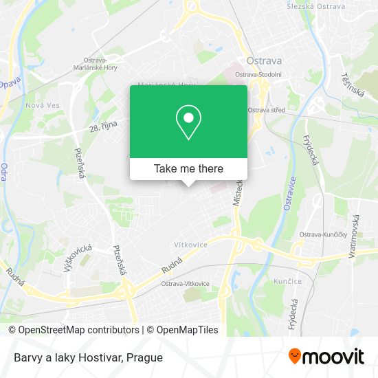 Карта Barvy a laky Hostivar