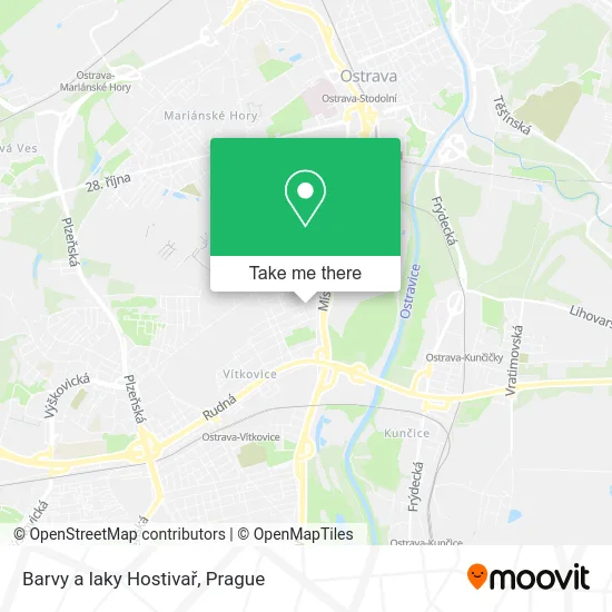 Карта Barvy a laky Hostivař