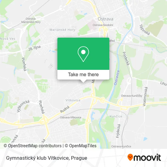 Карта Gymnastický klub Vítkovice