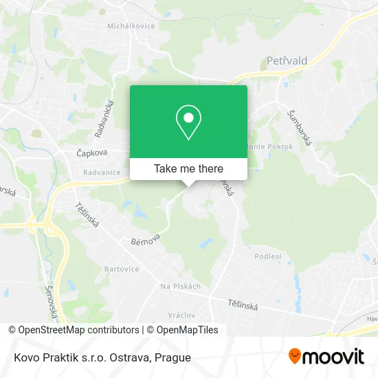 Карта Kovo Praktik s.r.o. Ostrava