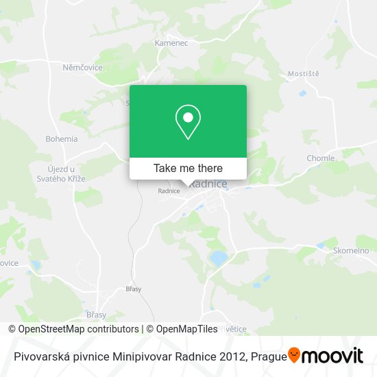 Карта Pivovarská pivnice Minipivovar Radnice 2012