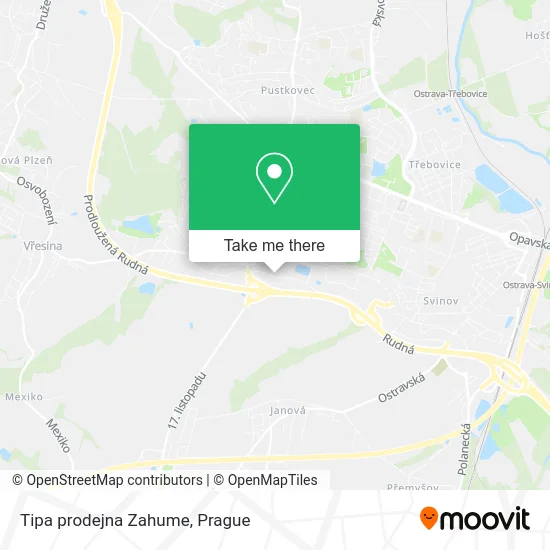 Tipa prodejna Zahume map