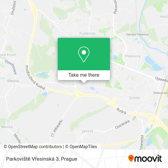 Parkoviště Vřesinská 3 map
