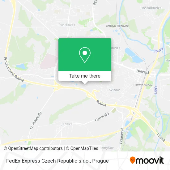 Карта FedEx Express Czech Republic s.r.o.