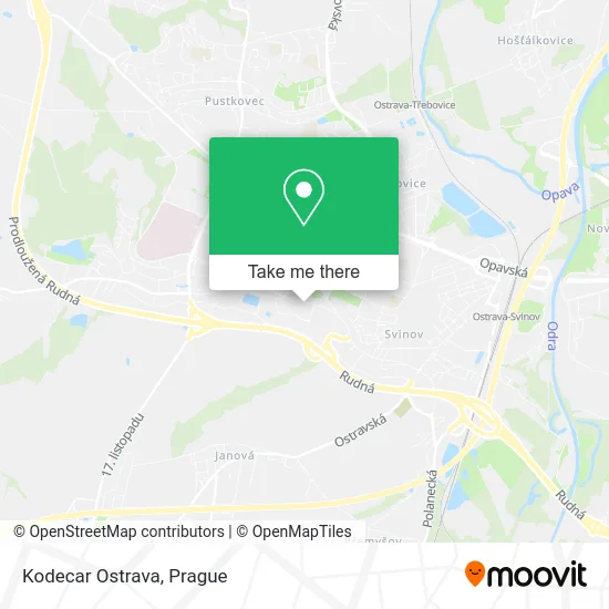 Карта Kodecar Ostrava
