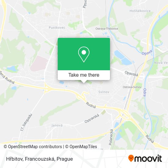Карта Hřbitov, Francouzská