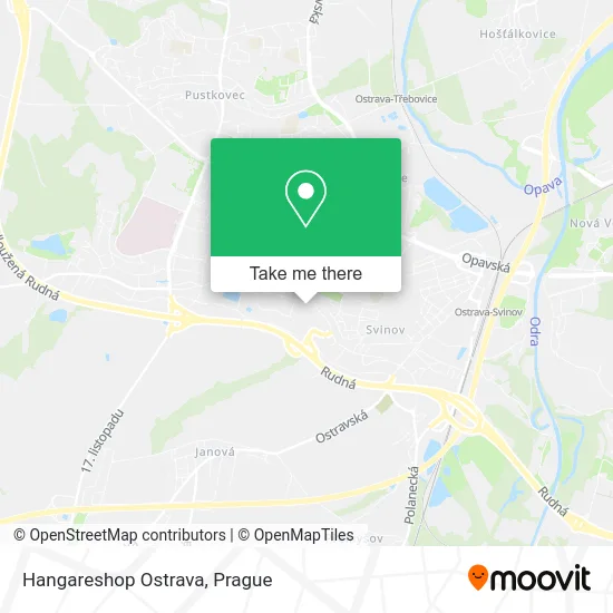 Карта Hangareshop Ostrava