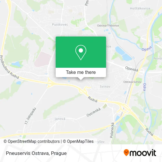 Карта Pneuservis Ostrava