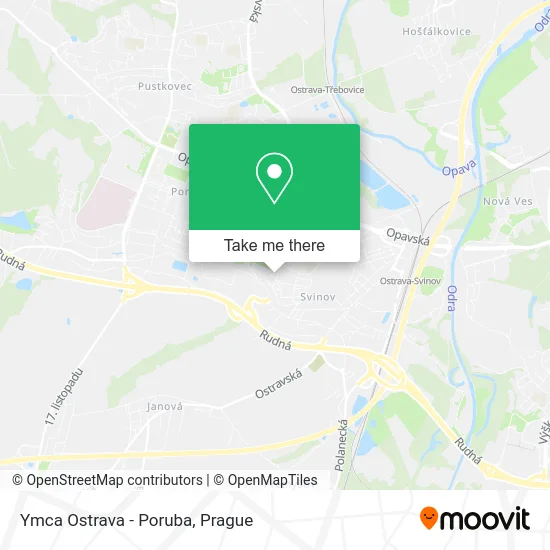 Карта Ymca Ostrava - Poruba