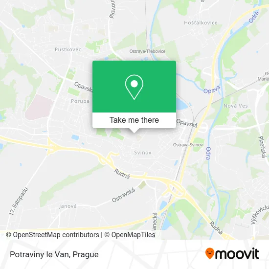 Карта Potraviny le Van