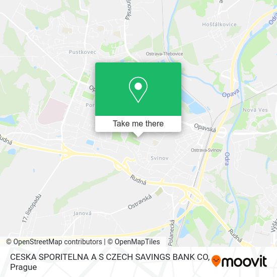 Карта CESKA SPORITELNA A S CZECH SAVINGS BANK CO