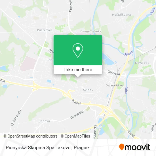 Карта Pionýrská Skupina Spartakovci