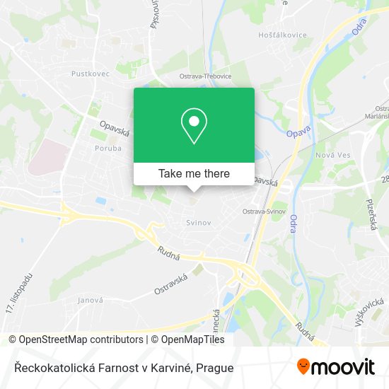 Карта Řeckokatolická Farnost v Karviné