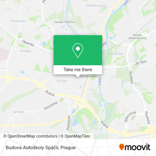 Карта Budova Autoškoly Spáčil