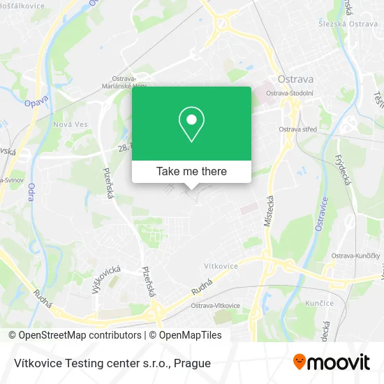 Карта Vítkovice Testing center s.r.o.