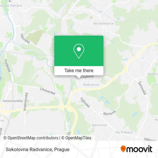 Карта Sokolovna Radvanice