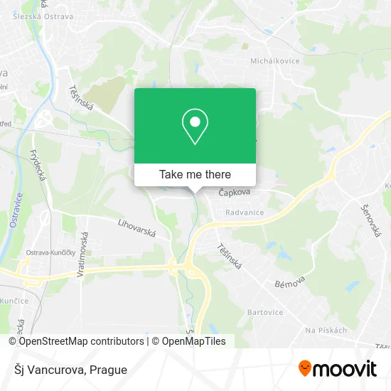Карта Šj Vancurova