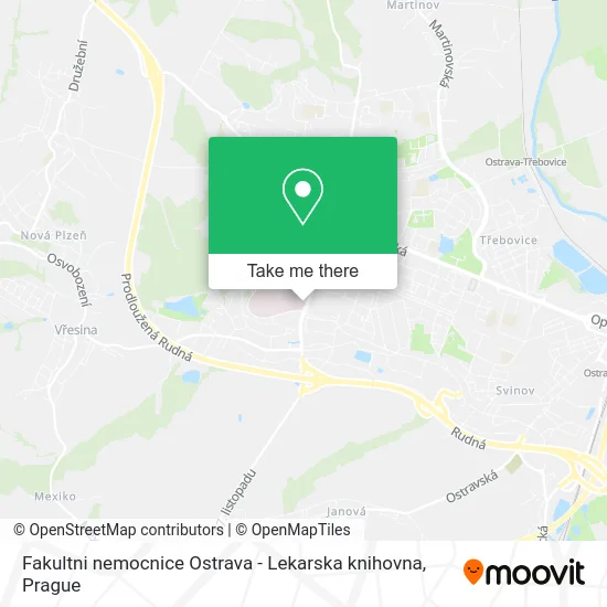 Fakultni nemocnice Ostrava - Lekarska knihovna map