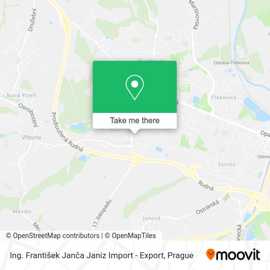 Карта Ing. František Janča Janiz Import - Export