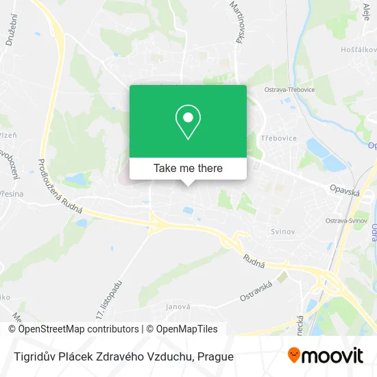 Карта Tigridův Plácek Zdravého Vzduchu