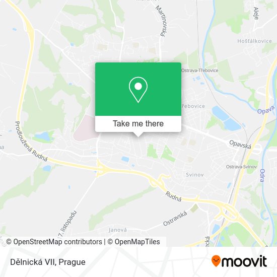 Карта Dělnická VII