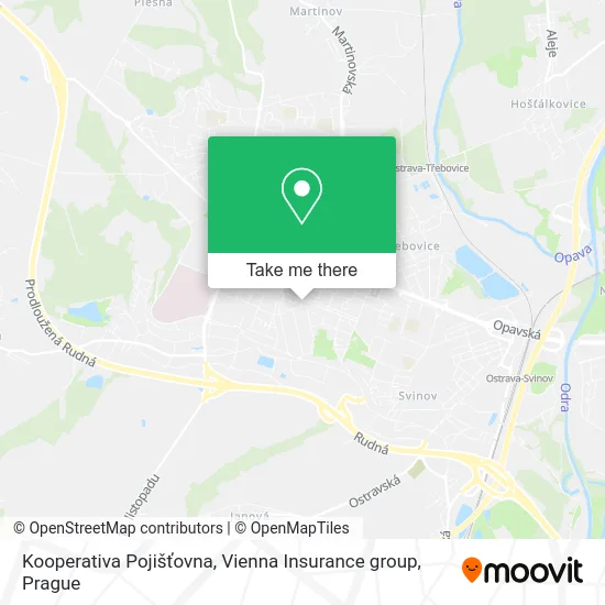 Карта Kooperativa Pojišťovna, Vienna Insurance group
