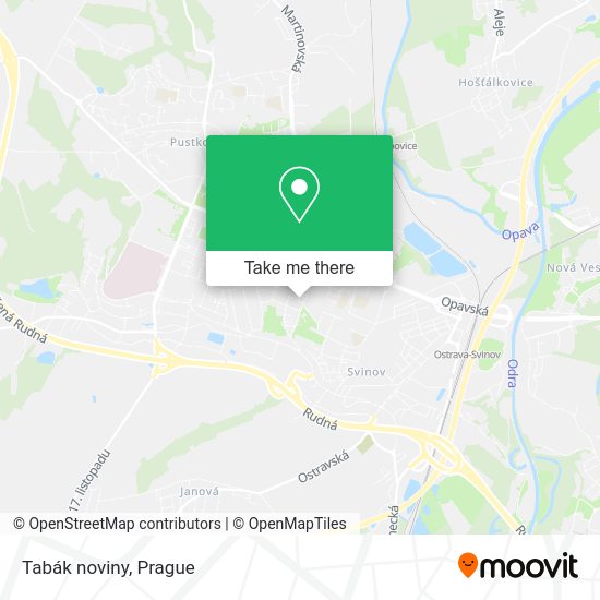 Карта Tabák noviny
