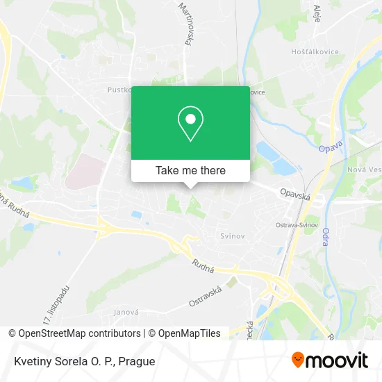 Карта Kvetiny Sorela O. P.