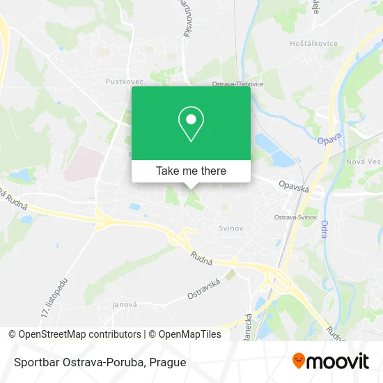 Карта Sportbar Ostrava-Poruba