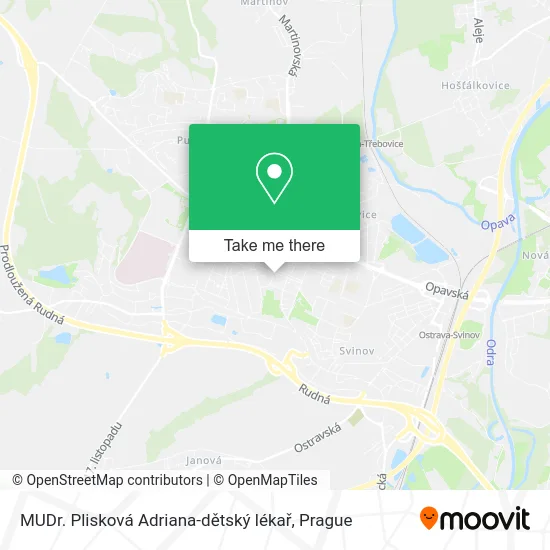 MUDr. Plisková Adriana-dětský lékař map