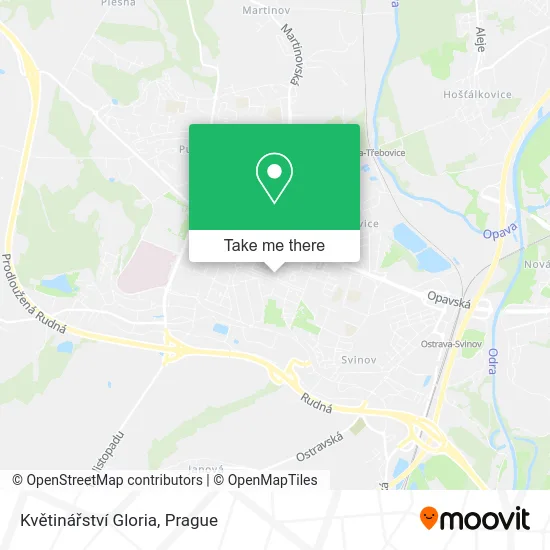 Карта Květinářství Gloria
