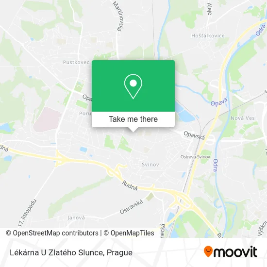 Карта Lékárna U Zlatého Slunce