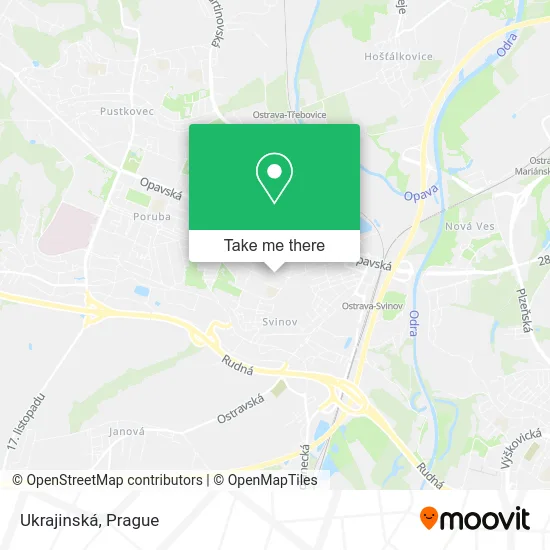 Карта Ukrajinská